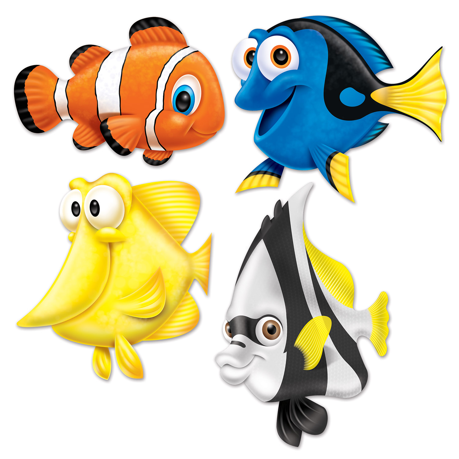 Coral Reef Tropical Fish Hanging Decorations Under the Sea Birthday Party